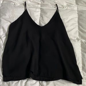 Black flowy tank